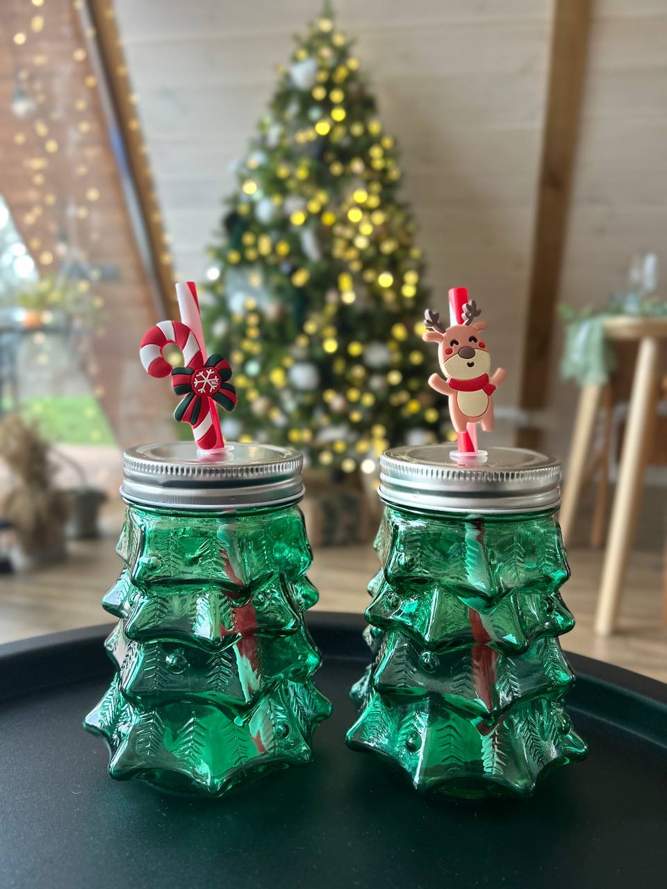 Новогодние бокалы-ёлочки